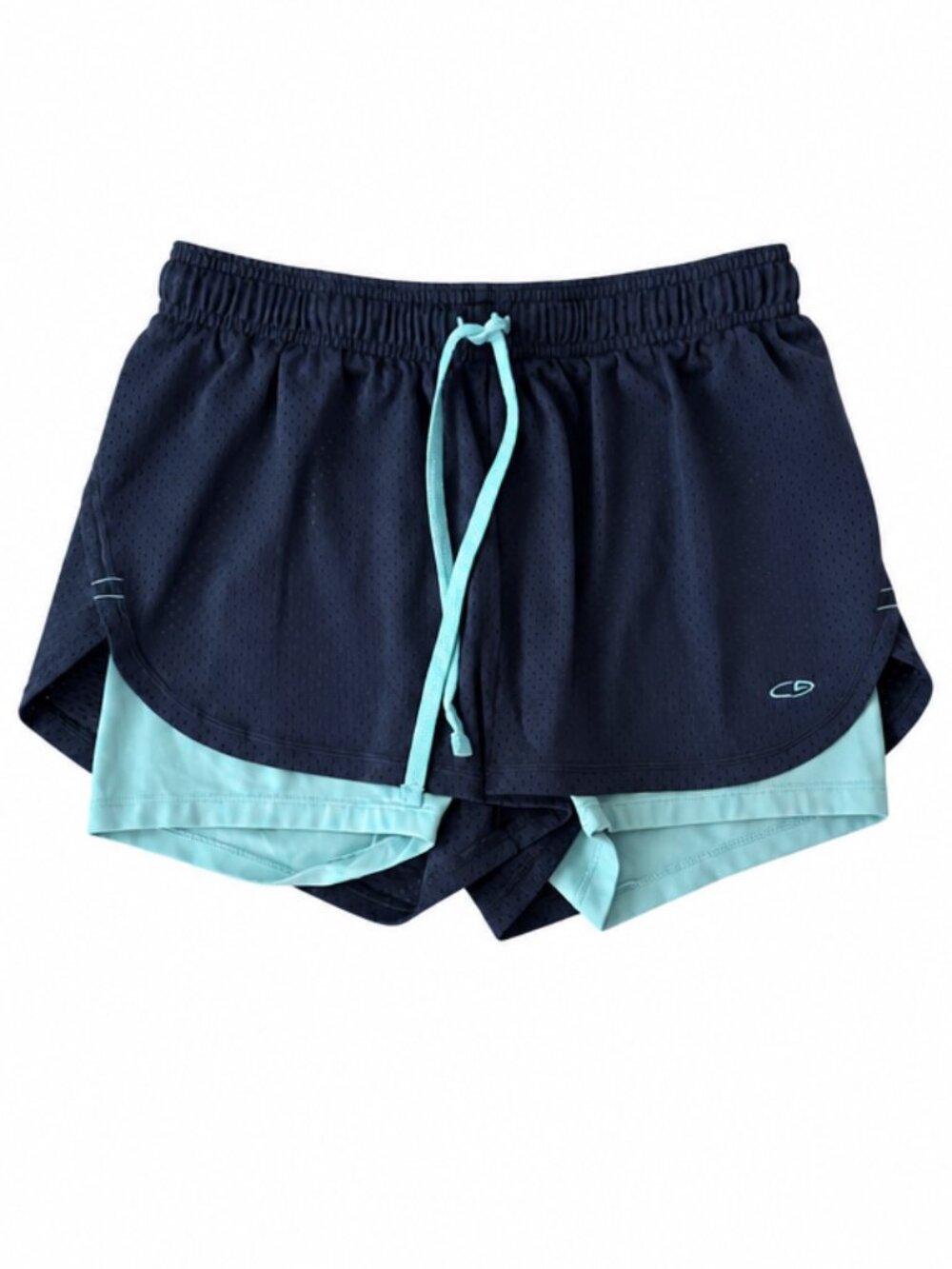 Champion Navy & Light Blue Mesh Running Shorts Size M GUC